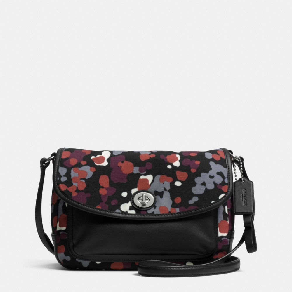 PARK SPLATTER PRINT VIOLET FLAP CROSSBODY - COACH f33333 - SILVER/MULTICOLOR