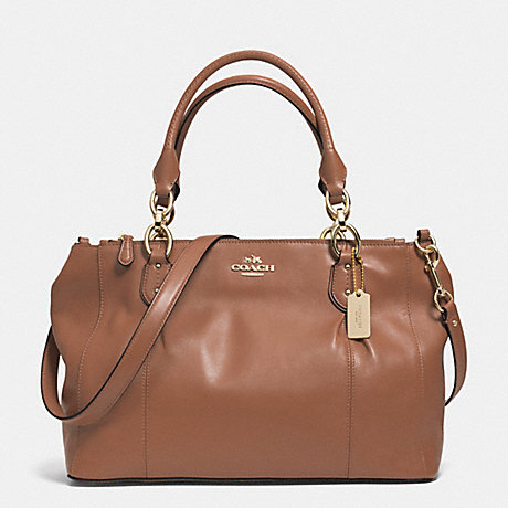 COACH COLETTE LEATHER CARRYALL - IM/SADDLE - f33447