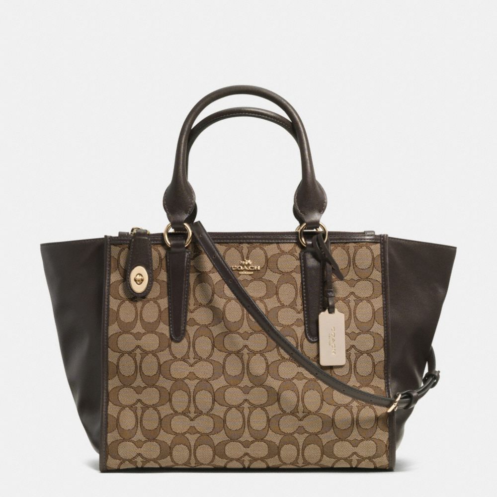 CROSBY CARRYALL IN SIGNATURE - COACH f33524 - LIGHT GOLD/KHAKI/BROWN