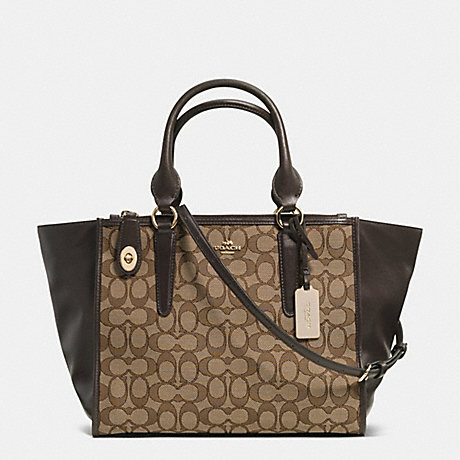 COACH CROSBY CARRYALL IN SIGNATURE - LIGHT GOLD/KHAKI/BROWN - f33524