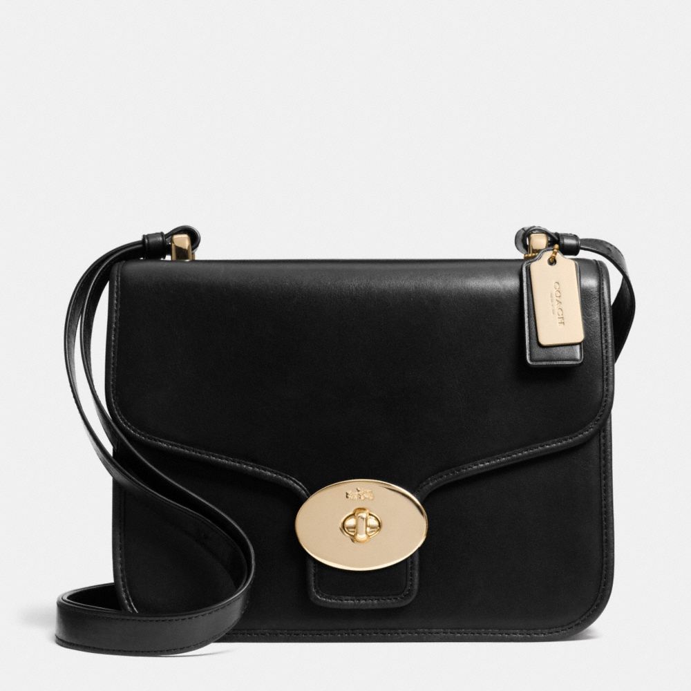 COACH PAGE SHOULDER BAG IN LEATHER - LIGHT GOLD/BLACK - F33540