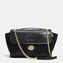 LARGE RANGER FLAP CROSSBODY IN LEATHER - COACH f33544 - LIGHT GOLD/BLACK