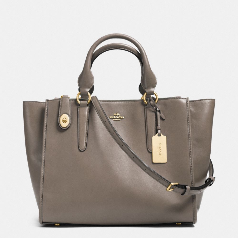 CROSBY CARRYALL IN SMOOTH LEATHER - COACH f33545 - FOG