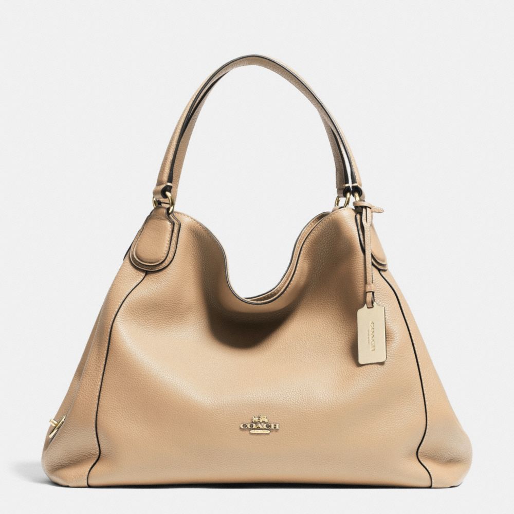 EDIE SHOULDER BAG IN PEBBLE LEATHER - COACH f33547 - NUDE