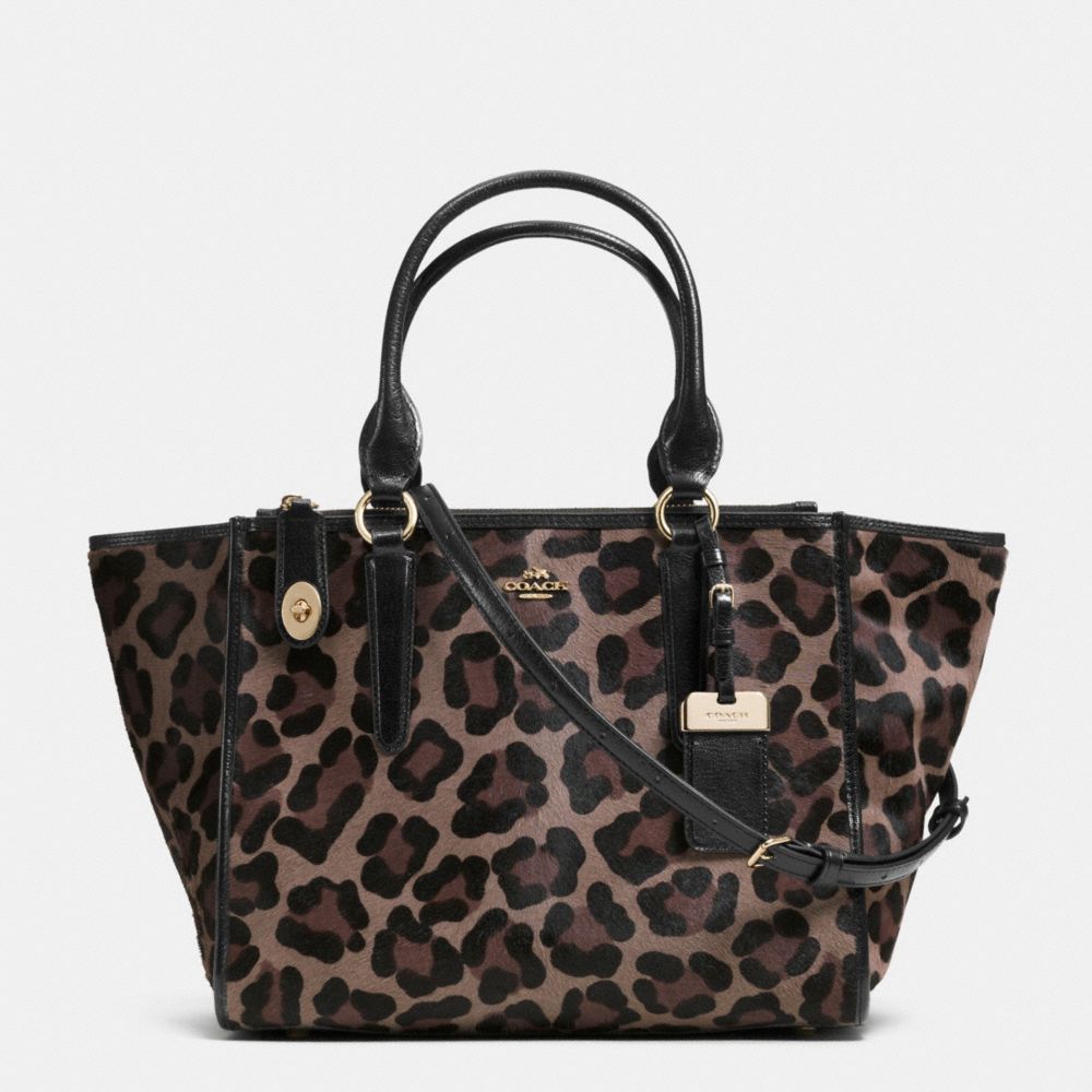 CROSBY CARRYALL IN PRINTED HAIRCALF - COACH f33610 - LIGHT  GOLD/BROWN MULTI