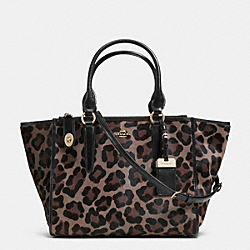 COACH CROSBY CARRYALL IN PRINTED HAIRCALF - LIGHT GOLD/BROWN MULTI - F33610