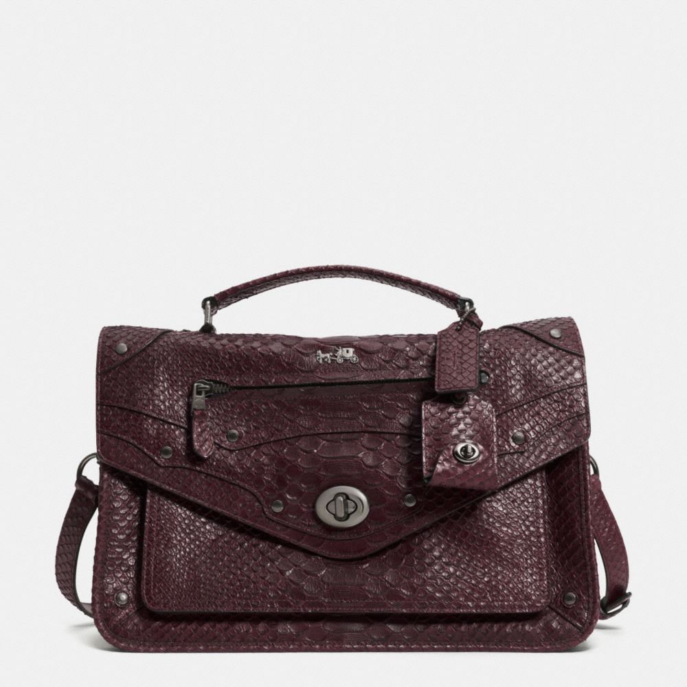 COACH RHYDER MESSENGER IN PYTHON EMBOSSED LEATHER - QBOXB - F33677