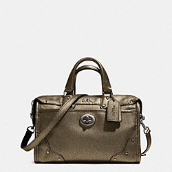 COACH RHYDER 24 SATCHEL IN METALLIC LEATHER - QBBRS - F33684