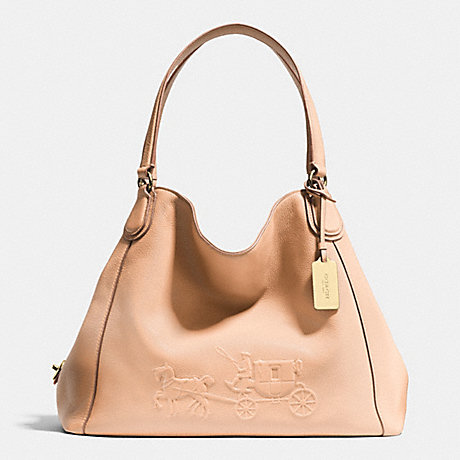 COACH EMBOSSED HORSE AND CARRIAGE EDIE SHOULDER BAG IN PEBBLE LEATHER - LIAPR - f33728