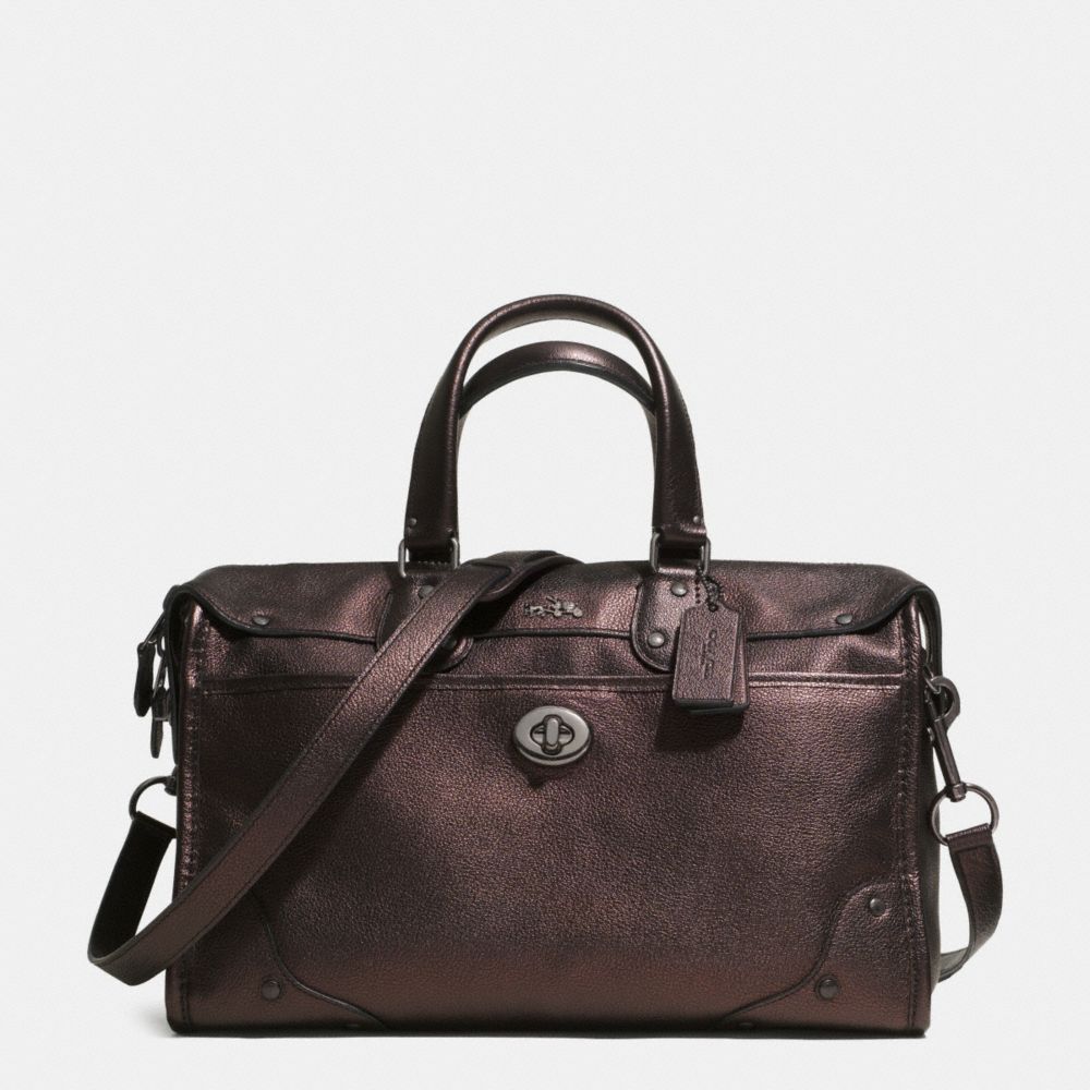 RHYDER SATCHEL IN METALLIC TWO TONE LEATHER - COACH f33739 -  QBBRZ