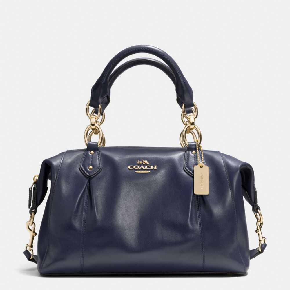 COLETTE SATCHEL IN LEATHER - COACH f33806 - LIGHT GOLD/MIDNIGHT