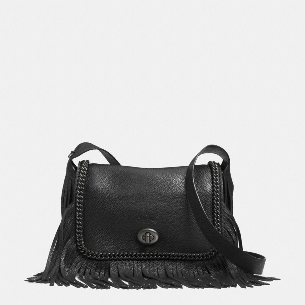 DAKOTAH FRINGE FLAP CROSSBODY IN WHIPLASH LEATHER - COACH f33926 - BNBLK