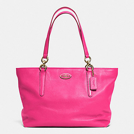 COACH ELLIS TOTE IN LEATHER - LIGHT GOLD/PINK RUBY - f33961