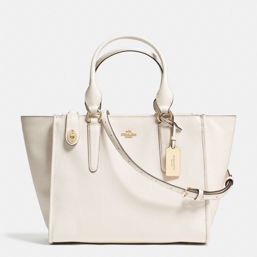 CROSBY CARRYALL IN CROSSGRAIN LEATHER - COACH f33995 - LIGHT GOLD/CHALK