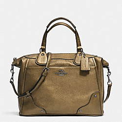 COACH MICKIE SATCHEL IN GRAIN LEATHER - ANTIQUE NICKEL/BRASS - F34040