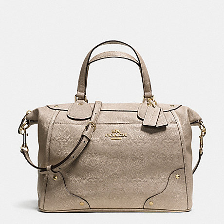 COACH MICKIE SATCHEL IN CAVIAR GRAIN LEATHER - LIGHT GOLD/GOLD - f34143