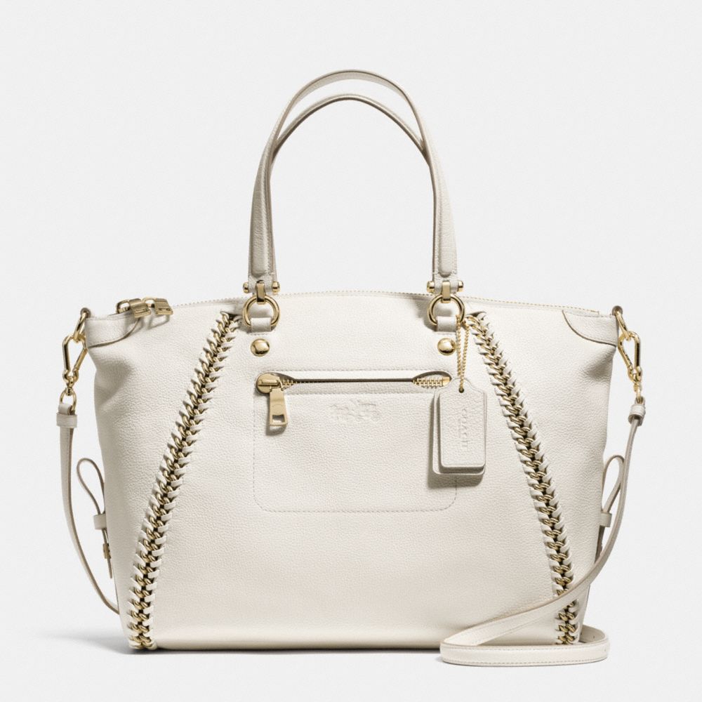 COACH PRAIRIE SATCHEL IN WHIPLASH LEATHER - CHALK - F34339