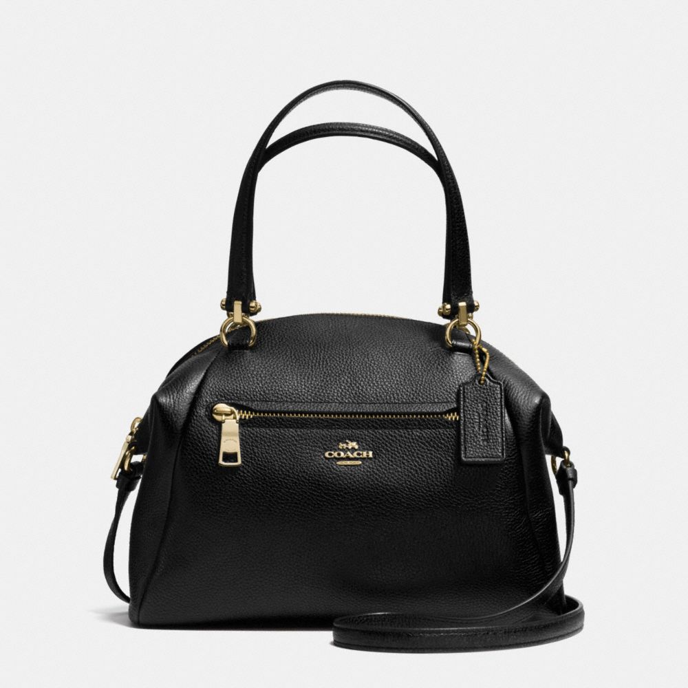 PRAIRIE SATCHEL IN PEBBLE LEATHER - COACH f34340 - LIGHT GOLD/BLACK