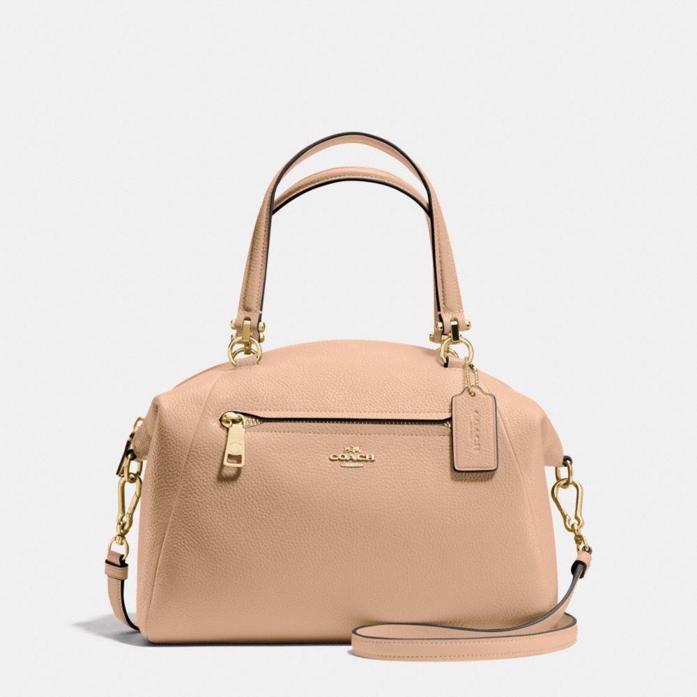 COACH PRAIRIE SATCHEL IN PEBBLE LEATHER - LIGHT GOLD/BEECHWOOD - F34340