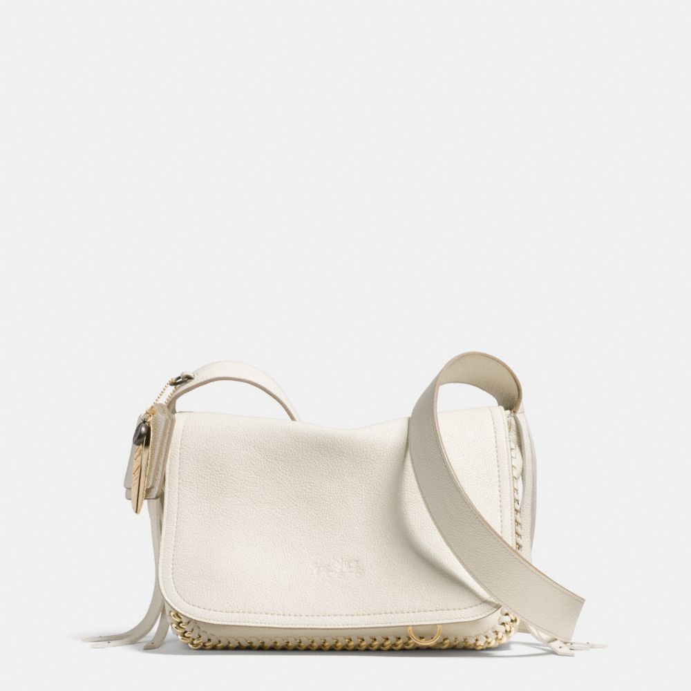 COACH DAKOTAH FRINGE CROSSBODY IN WHIPLASH LEATHER - LIGHT GOLD/CHALK - F34396