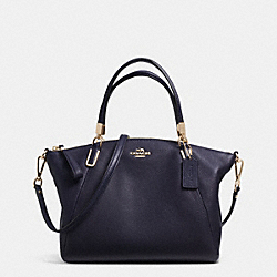 COACH PEBBLE LEATHER SMALL KELSEY SATCHEL - LIGHT GOLD/MIDNIGHT - F34493