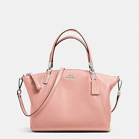 COACH SMALL KELSEY SATCHEL IN PEBBLE LEATHER - SILVER/BLUSH - f34493