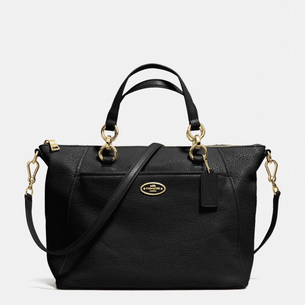 COLETTE SATCHEL IN PEBBLE LEATHER - COACH f34508 - LIGHT GOLD/BLACK