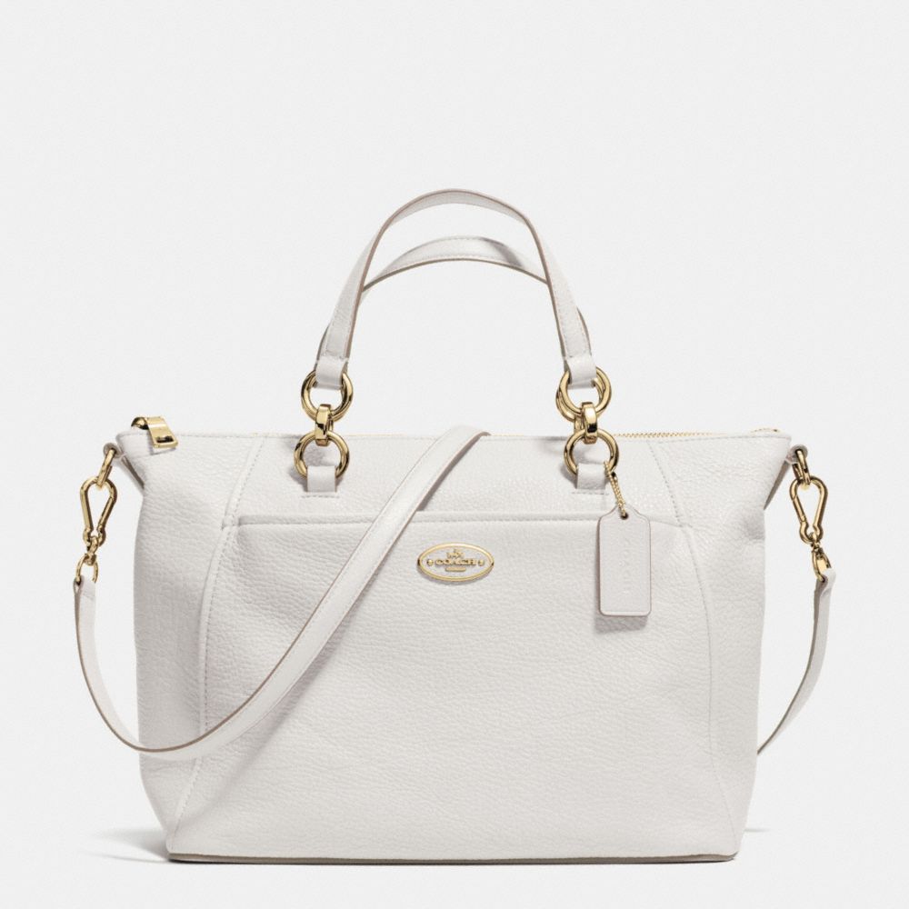 COACH COLETTE SATCHEL IN PEBBLE LEATHER - LIGHT GOLD/CHALK - F34508