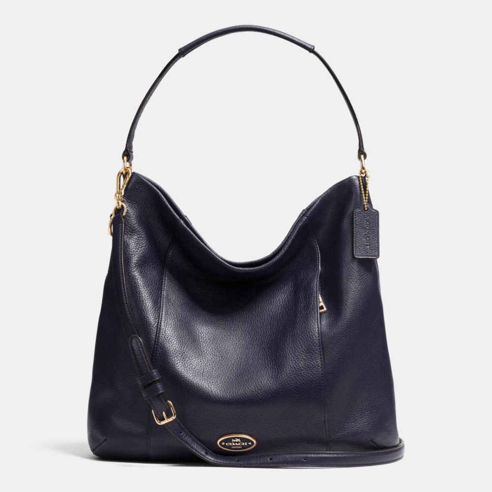 SHOULDER BAG IN PEBBLE LEATHER - COACH f34511 -  LIGHT GOLD/MIDNIGHT