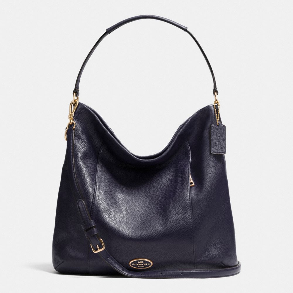 COACH SHOULDER BAG IN PEBBLE LEATHER - LIGHT GOLD/MIDNIGHT - F34511