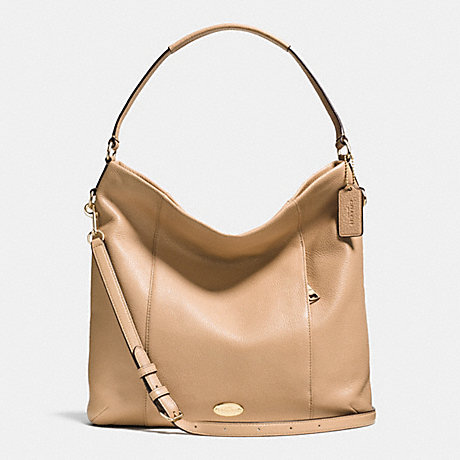 COACH SHOULDER BAG IN PEBBLE LEATHER - LIGHT GOLD/NUDE - f34511