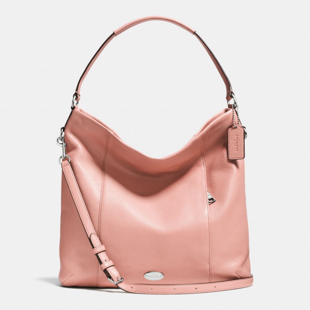 SHOULDER BAG IN PEBBLE LEATHER - COACH f34511 - SILVER/BLUSH