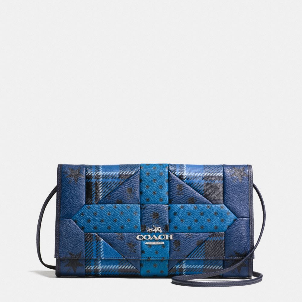DOWNTOWN CLUTCH IN PRINTED PATCHWORK LEATHER - COACH f34525 - SVDPZ