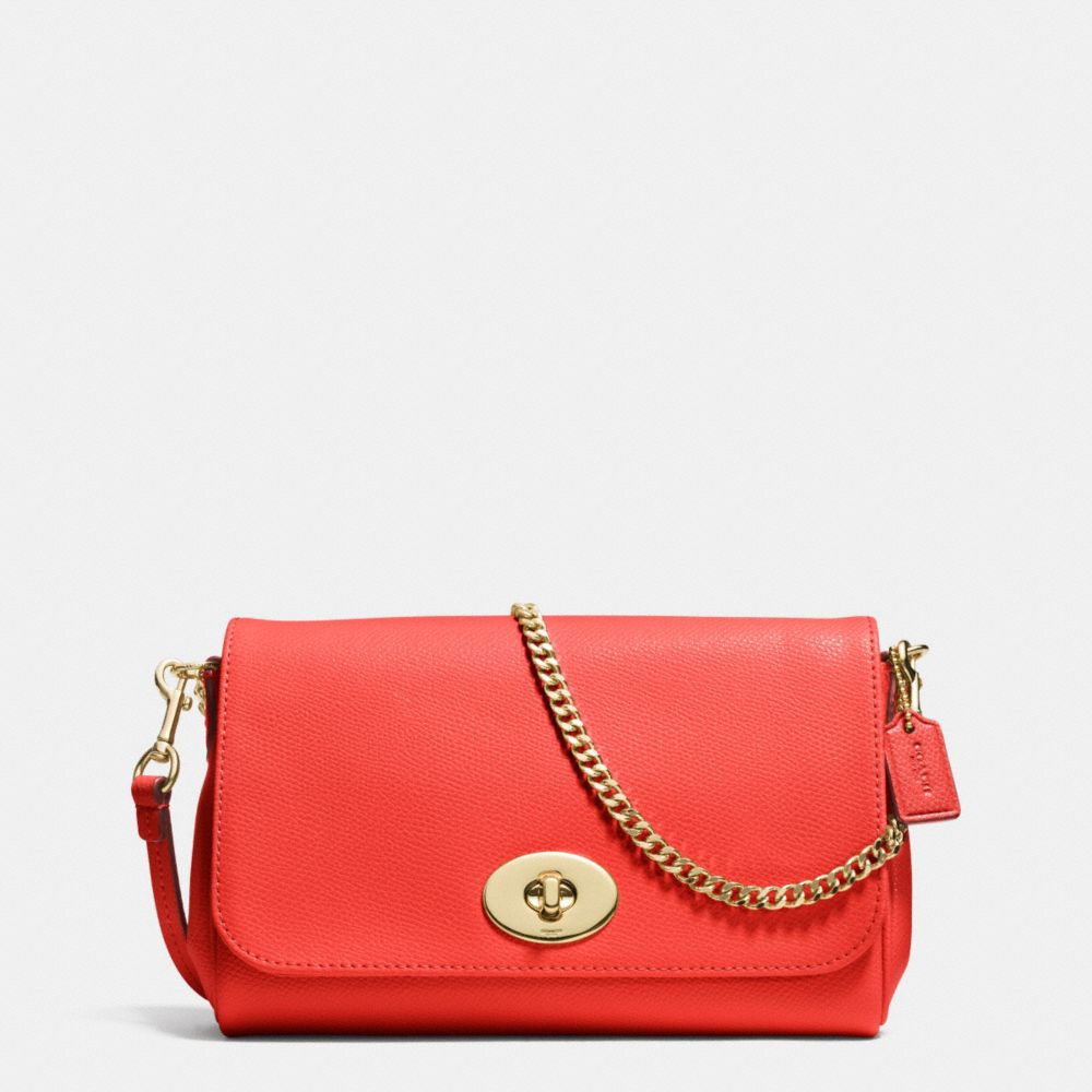 MINI RUBY CROSSBODY IN LEATHER - COACH f34604 - LIGHT GOLD/CARDINAL