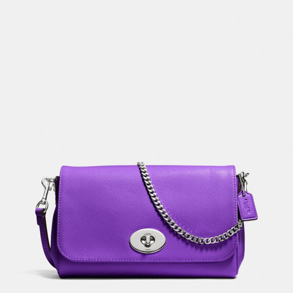 MINI RUBY CROSSBODY IN LEATHER - COACH f34604 - SILVER/PURPLE IRIS