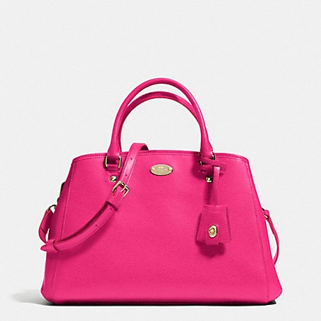 COACH SMALL MARGOT CARRYALL IN LEATHER -  LIGHT GOLD/PINK RUBY - f34607