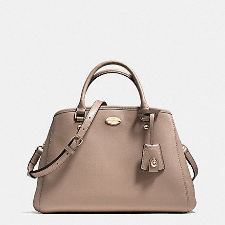 COACH SMALL MARGOT CARRYALL IN LEATHER - LIGHT GOLD/STONE - f34607