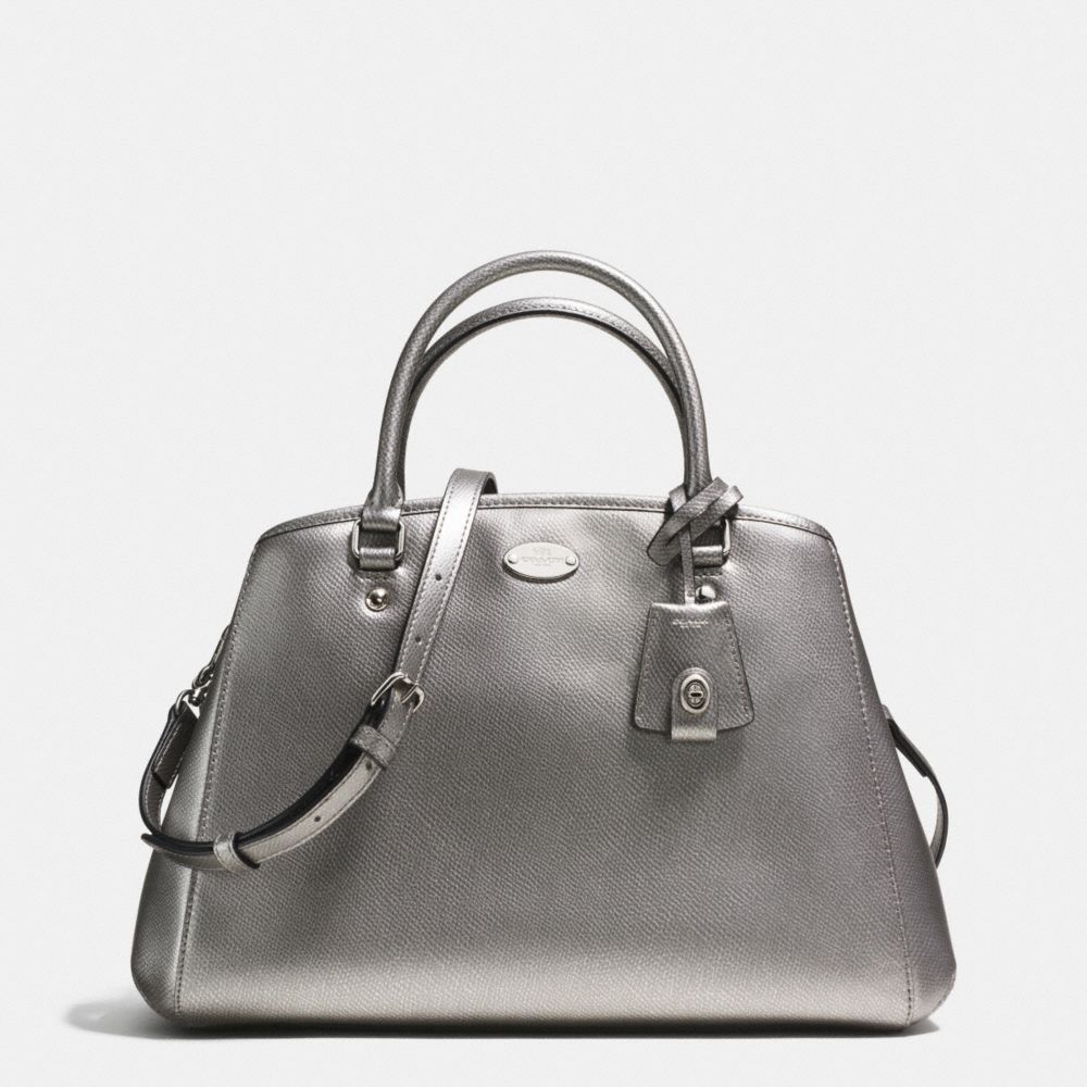 COACH SMALL MARGOT CARRYALL IN LEATHER - SILVER/PEWTER - F34607