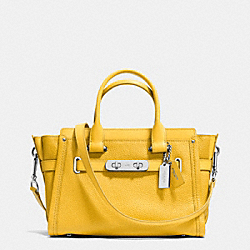 COACH COACH SWAGGER  27 IN PEBBLE LEATHER - SILVER/CANARY - F34816