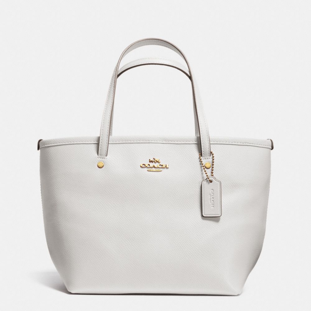 CROSSGRAIN MINI STREET TOTE - COACH f34871 - LIGHT GOLD/CHALK