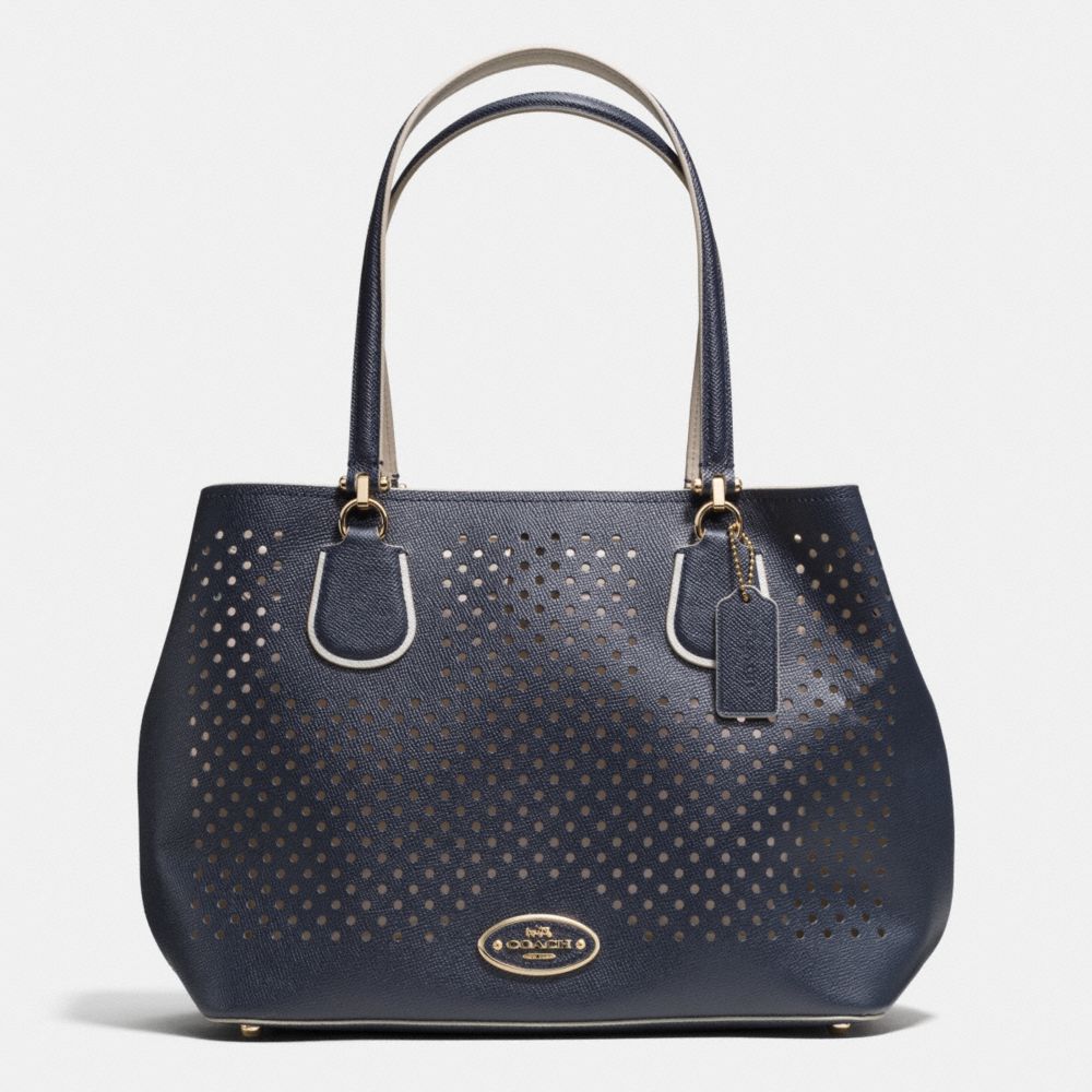 KITT CARRYALL IN PERFORATED LEATHER - COACH f34970 - LIBGE