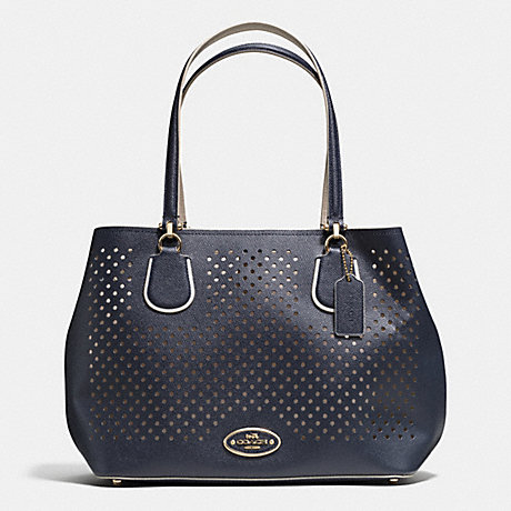 COACH KITT CARRYALL IN PERFORATED LEATHER - LIBGE - f34970