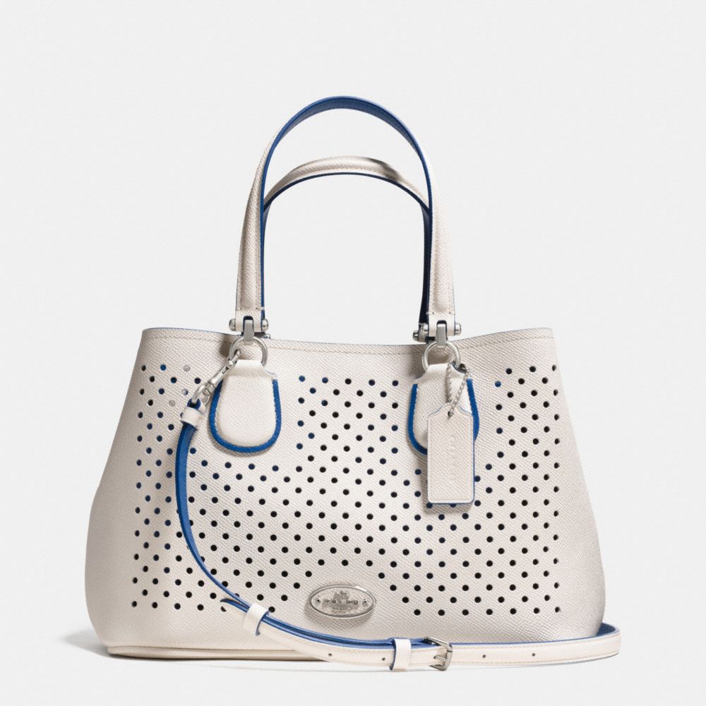 COACH SMALL KITT CARRYALL IN PERFORATED LEATHER - SVDUV - F34971