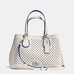 COACH SMALL KITT CARRYALL IN PERFORATED LEATHER - SVDUV - F34971