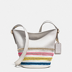 MINI DUFFLE IN POP LACING WHIPLASH LEATHER - COACH f35153 - LICAH