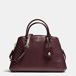 COACH SMALL MARGOT CARRYALL IN STUDDED CROSSGRAIN LEATHER - IMOXB - F35221