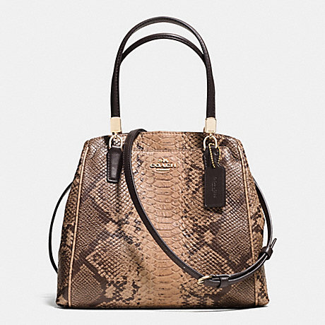 COACH MINETTA CROSSBODY IN SNAKESKIN EMBOSSED LEATHER - LIGHT GOLD/NATURAL - f35271