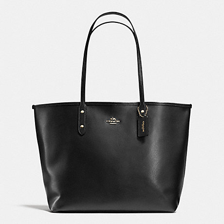 COACH CITY TOTE IN CROSSGRAIN LEATHER - LIGHT GOLD/BLACK/NUDE - f35355