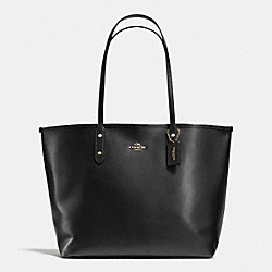 CITY TOTE IN CROSSGRAIN LEATHER - COACH f35355 - LIGHT GOLD/BLACK/NUDE