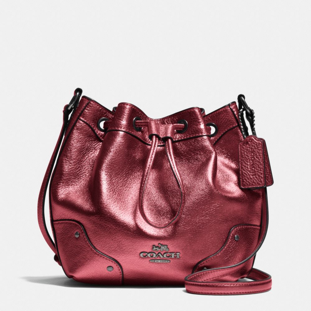 BABY MICKIE DRAWSTRING SHOULDER BAG IN GRAIN LEATHER - COACH f35363 - QBE42